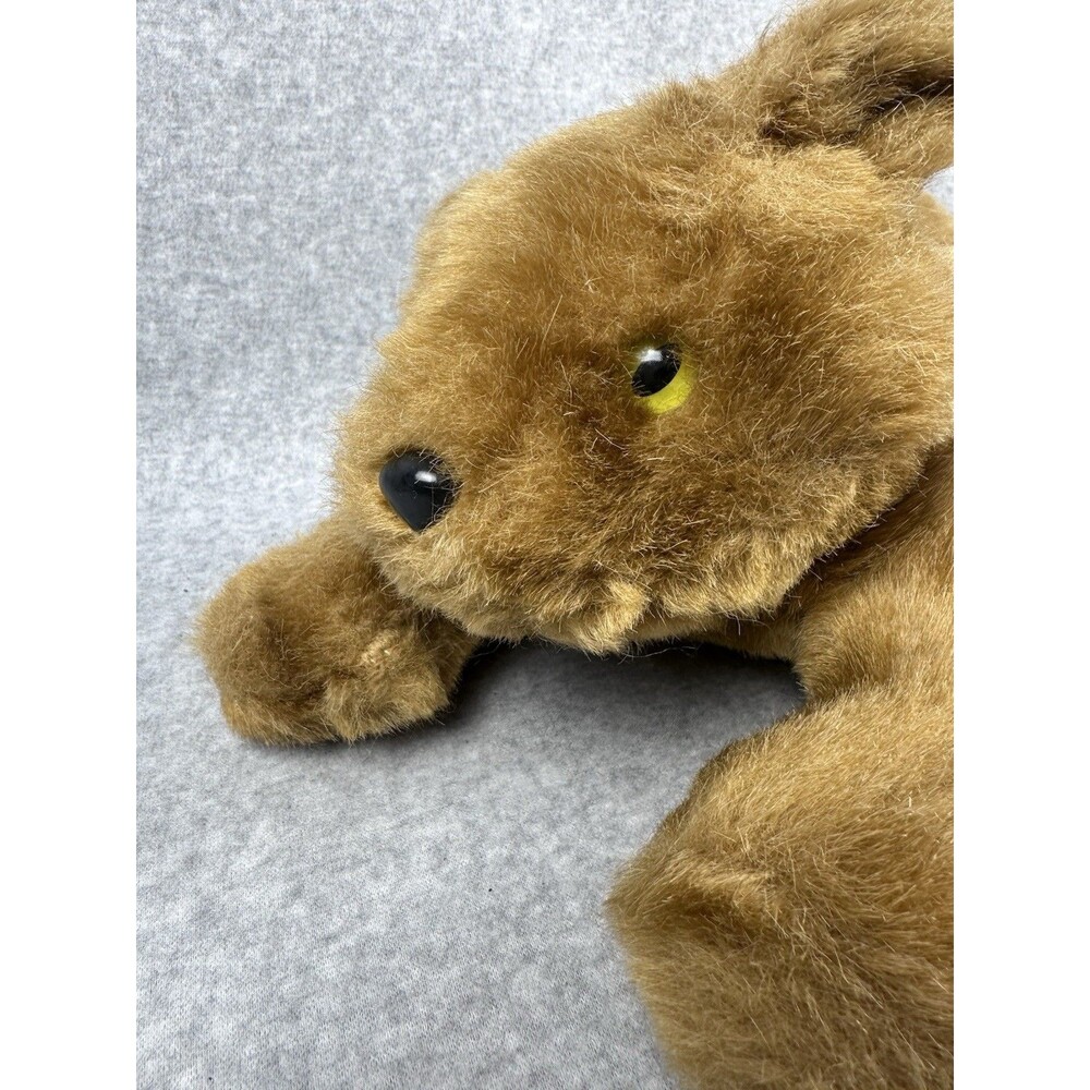 Vintage Toyland Ltd Laying Lion 17” Plush Toy Yellow Eyes Soft Nostalgic Animal